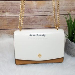 Tory Burch Emerson Colorblock Ivory Crossbody New